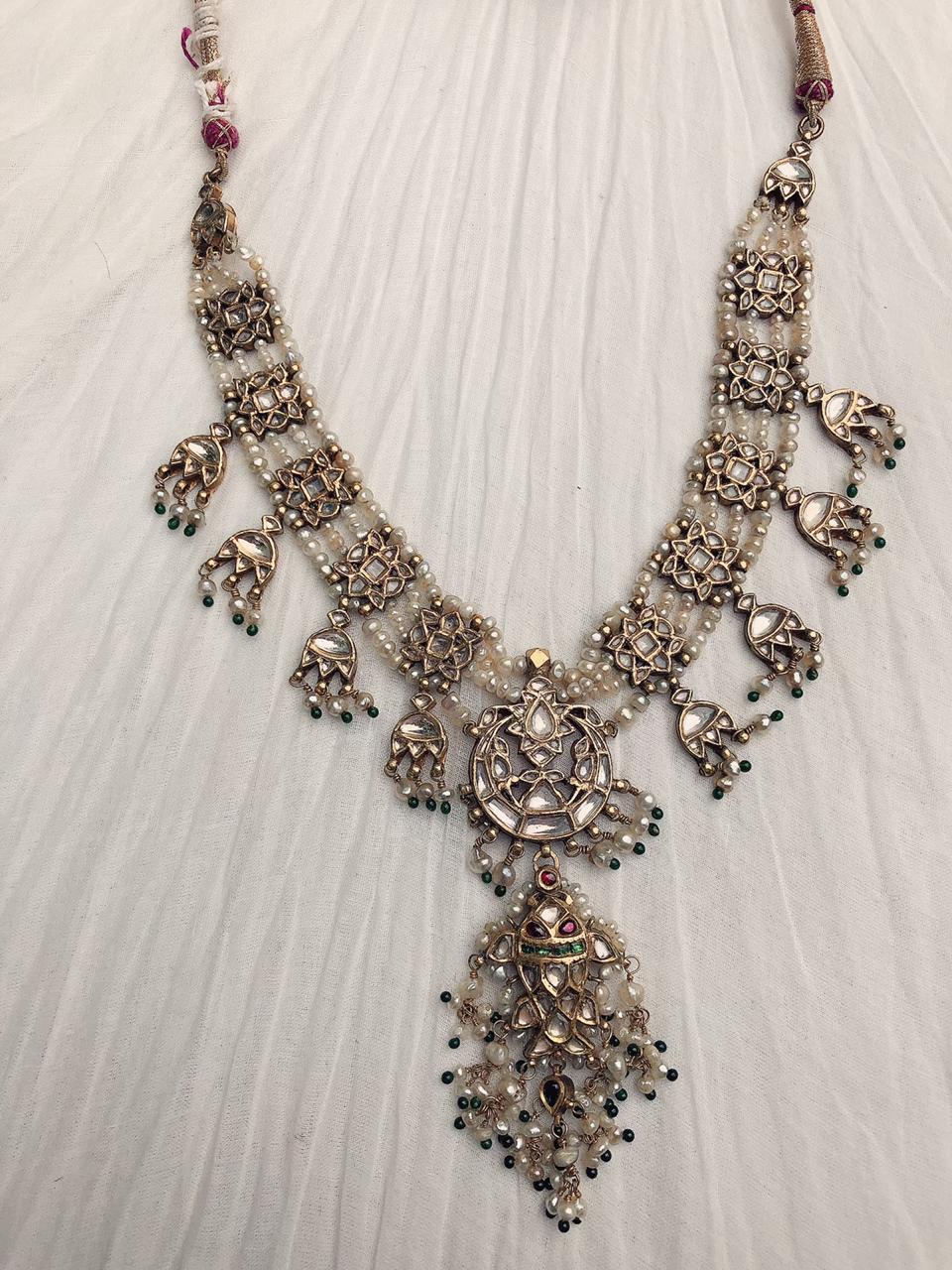 Antique Mughal Burmese Rubies Basra Pearl Collar Necklaces from a Private Collectors Vault