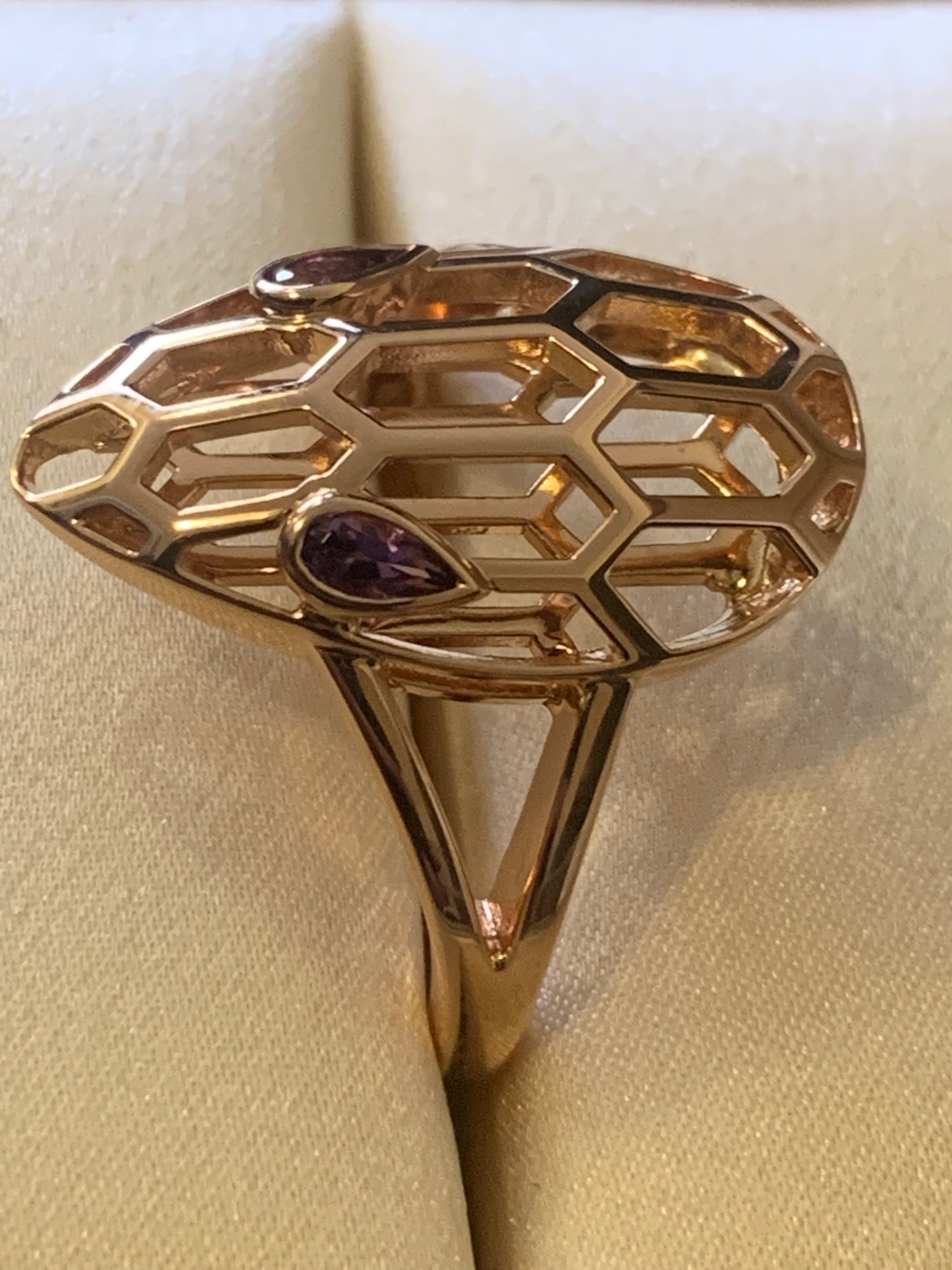 Bvlgari Serpenti Seduttori Amethyst 18k Rose Gold Ring