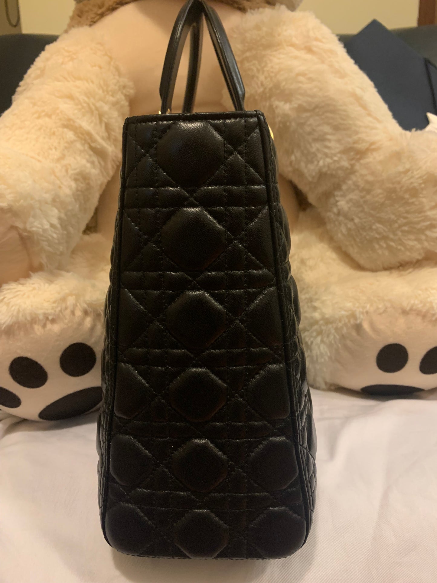 Large Lady Dior Bag Black Cannage Lambskin