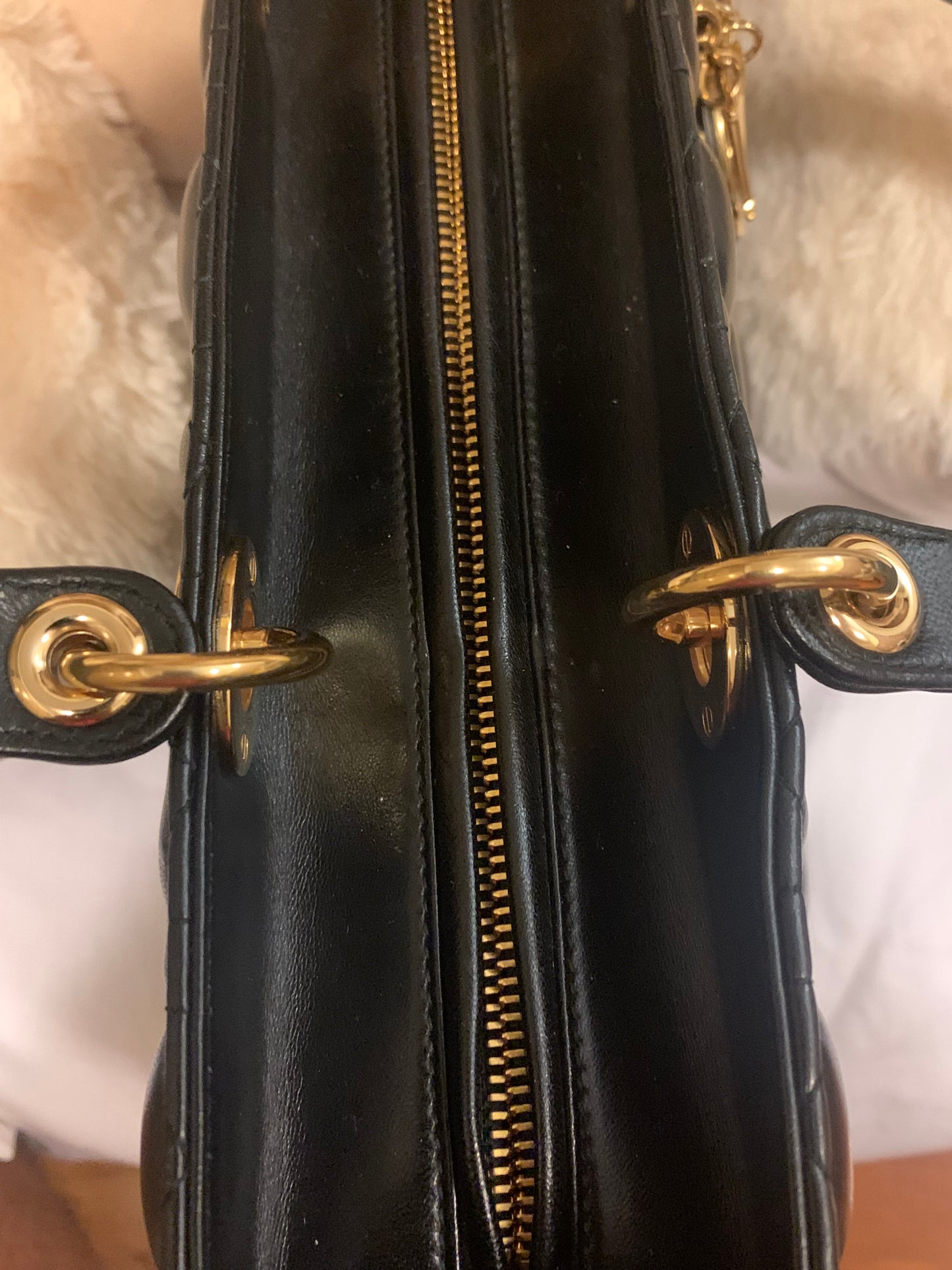 Large Lady Dior Bag Black Cannage Lambskin