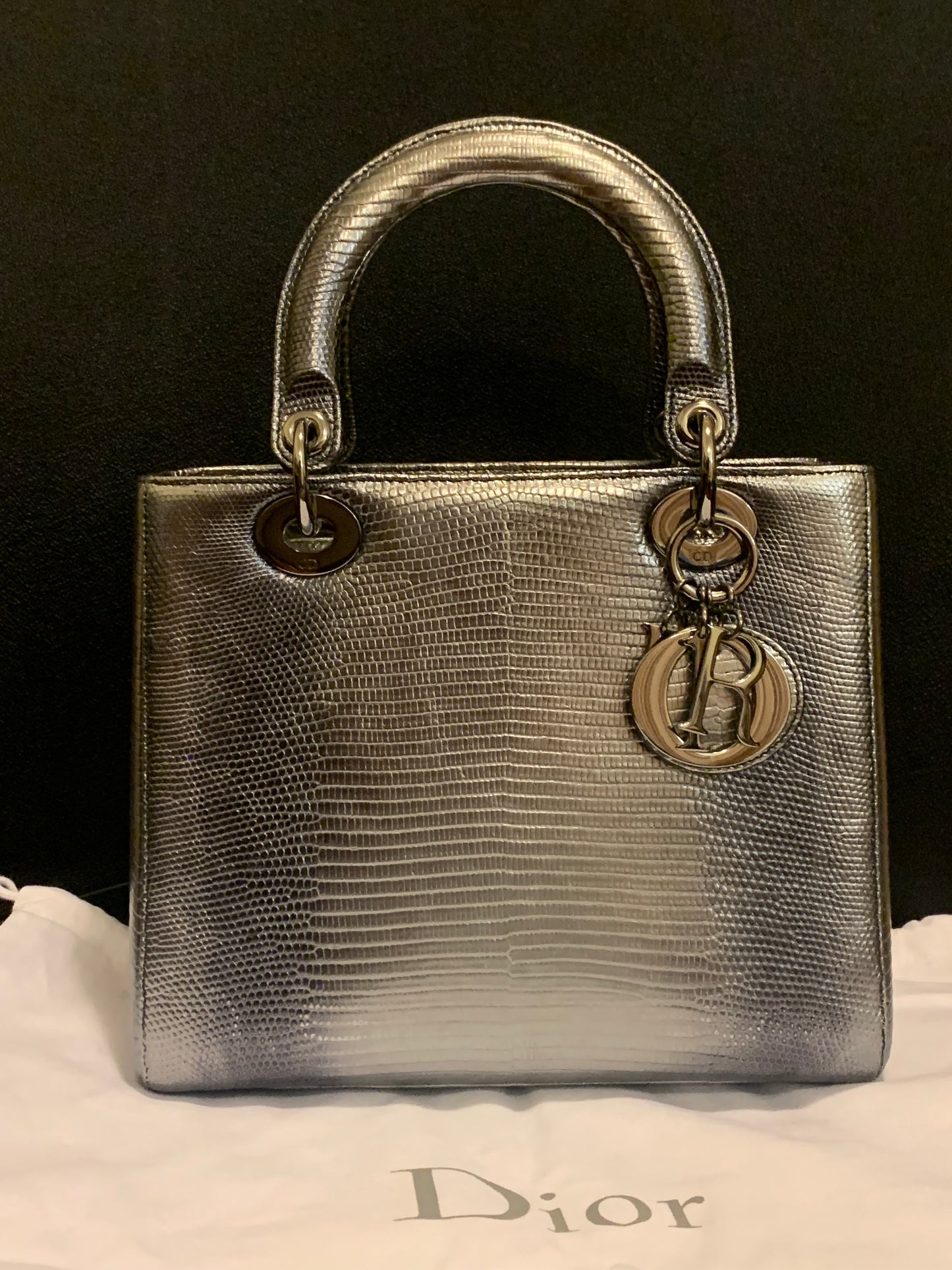 Medium Lady Dior Bag Exotic Lizard Skin