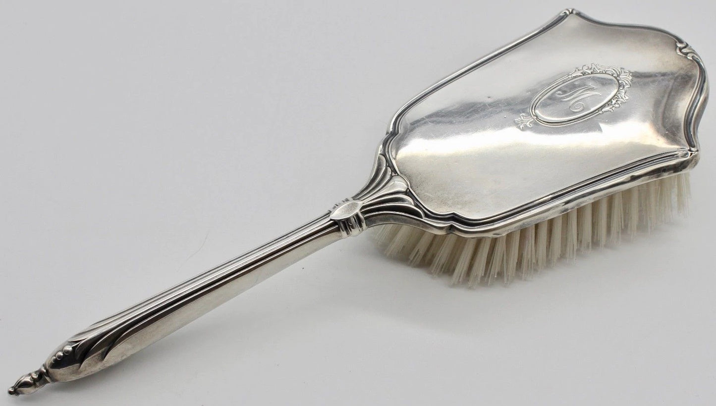 Webster Co. Sterling Silver Hairbrush " M" Monogram