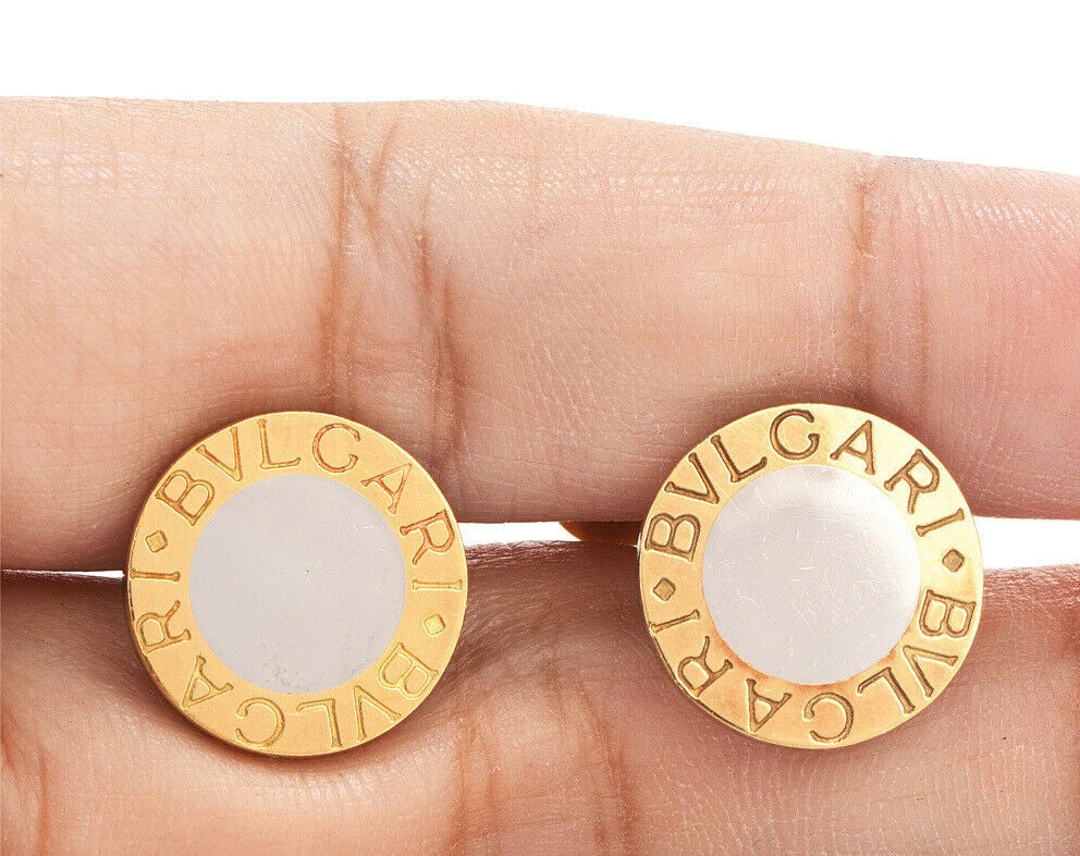 Bvlgari 18K gold Round Cufflinks