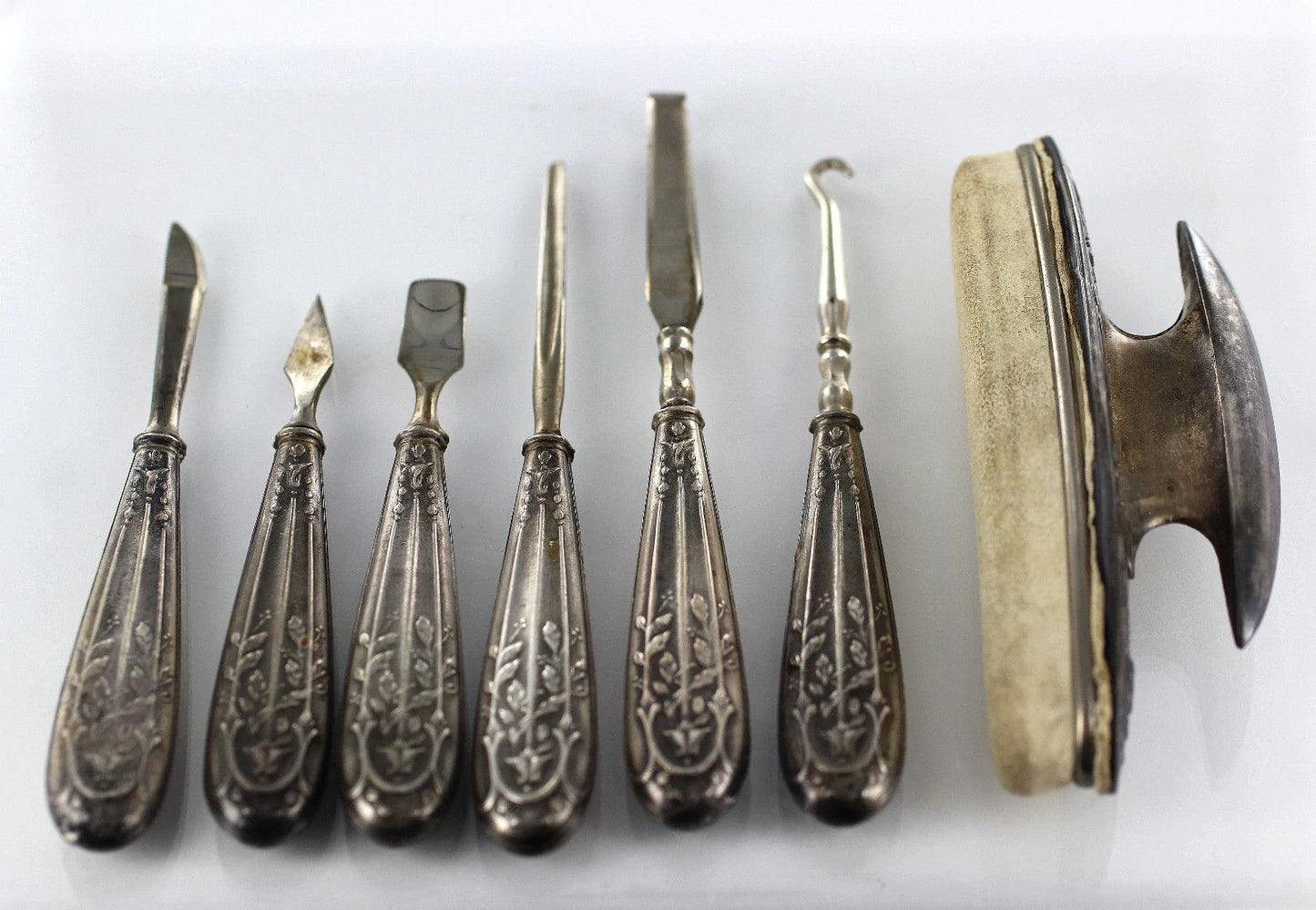 Antique & rare Sterling Silver Manicure Kit