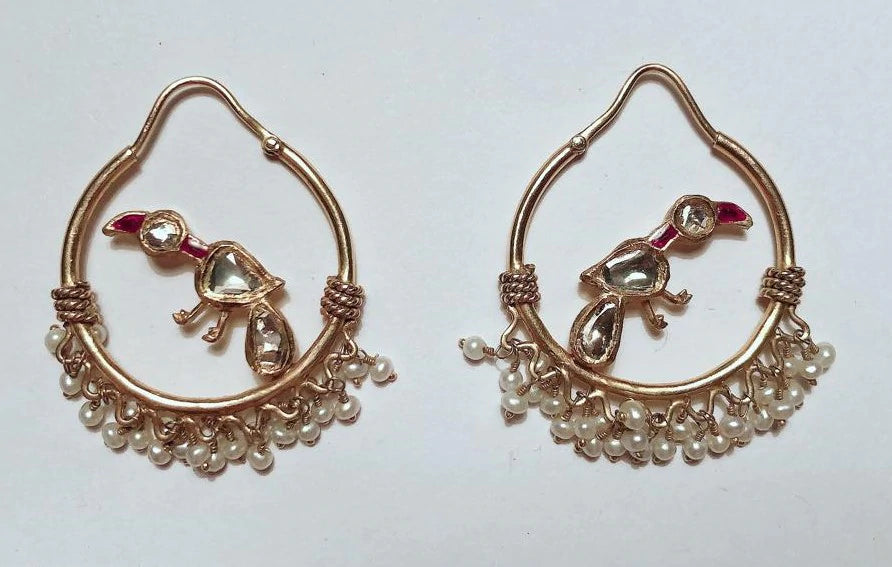 Handmade Vintage Natural Basra Pearl Earrings