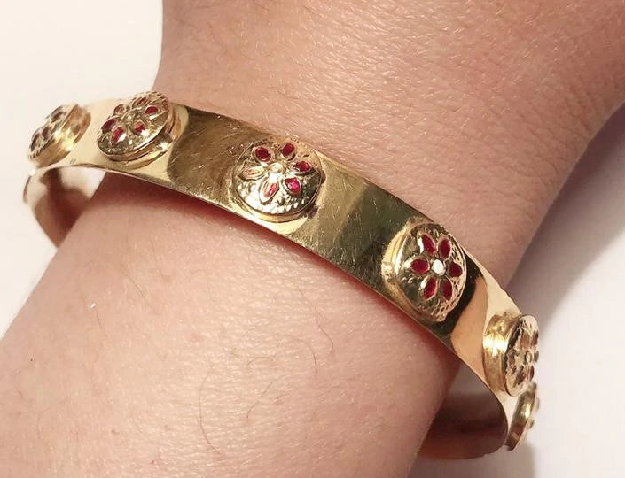 Indian Bridal Jewelry / Temple Jewelry Gold Bangle