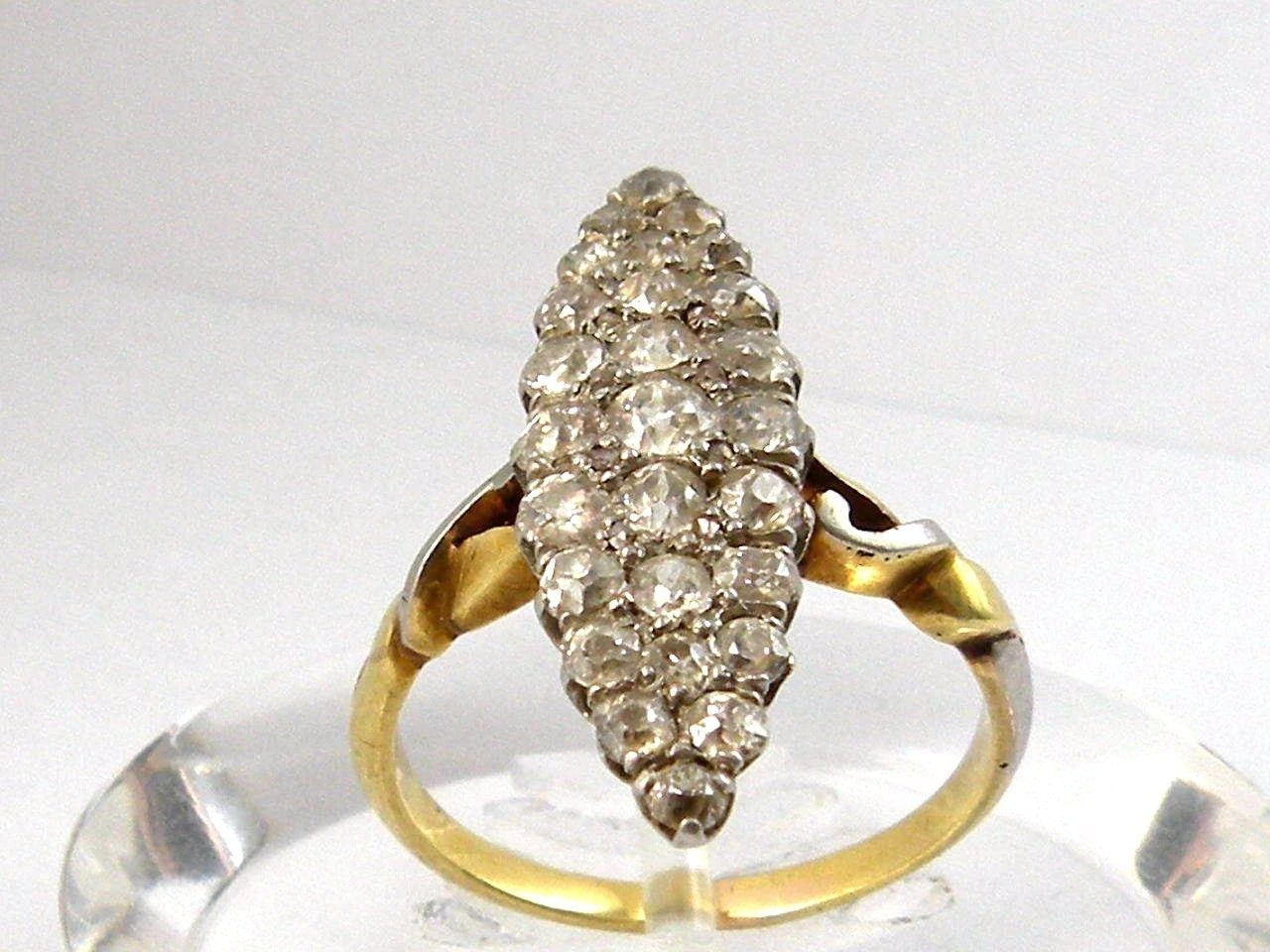 1.3ctw Estate Victorian 18K Gold and Platinum Diamond Ring