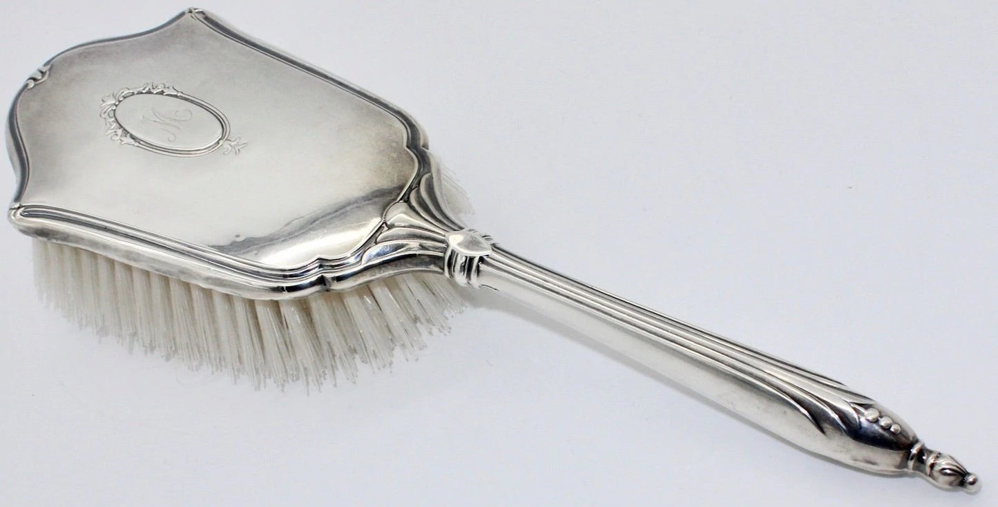 Webster Co. Sterling Silver Hairbrush " M" Monogram