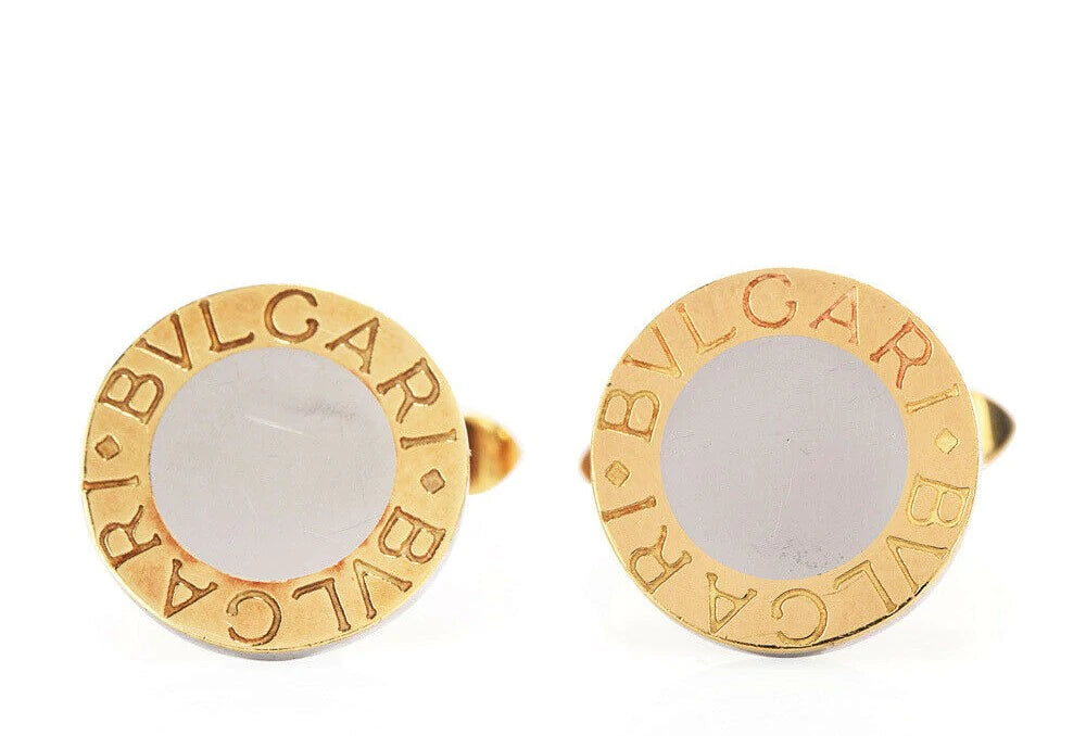 Bvlgari 18K gold Round Cufflinks