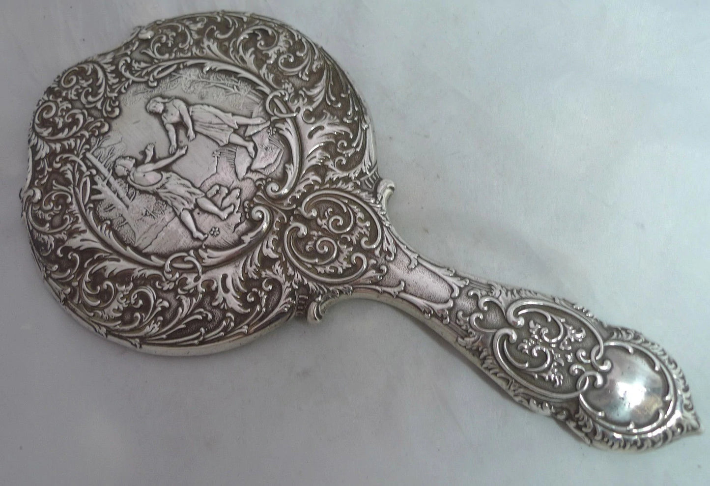 Antique Silver Hand Mirror William Huttons Birmingham 1904