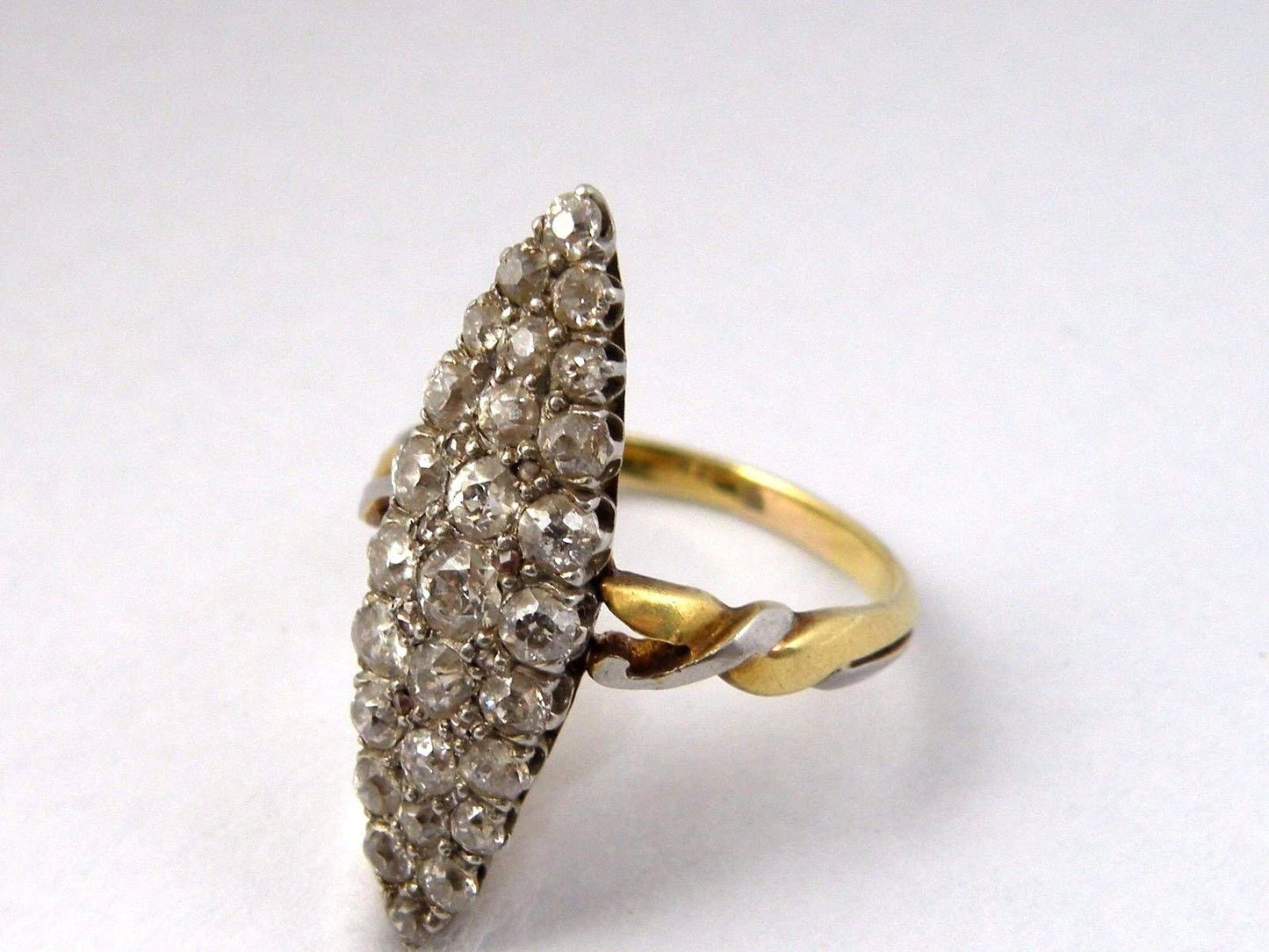 1.3ctw Estate Victorian 18K Gold and Platinum Diamond Ring