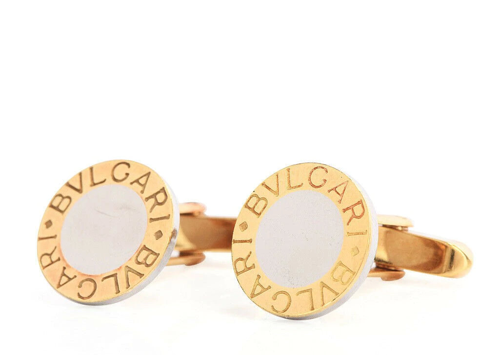 Bvlgari 18K gold Round Cufflinks