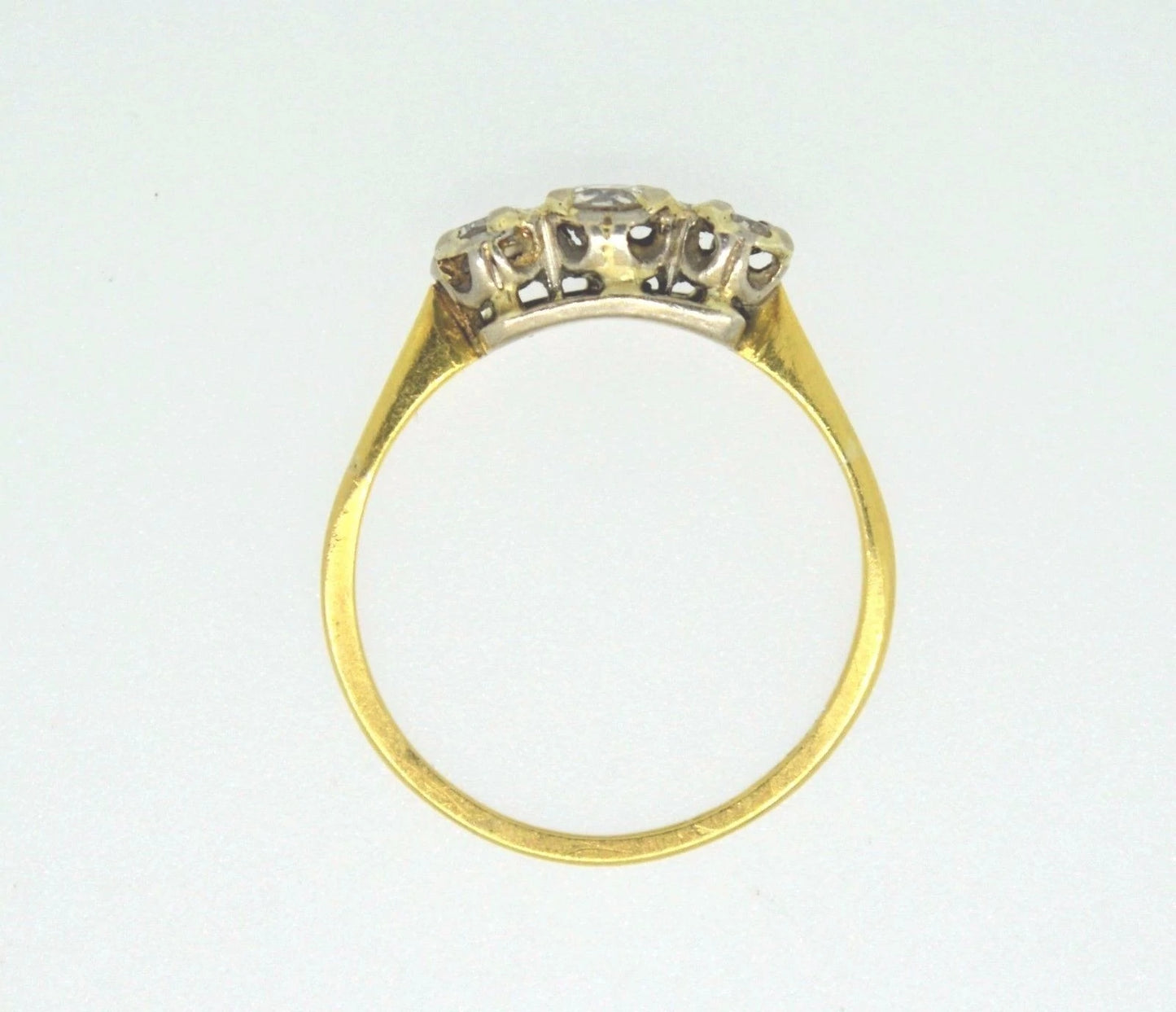 Mid 20th Century Platinum and 18ct Gold Diamond Ring