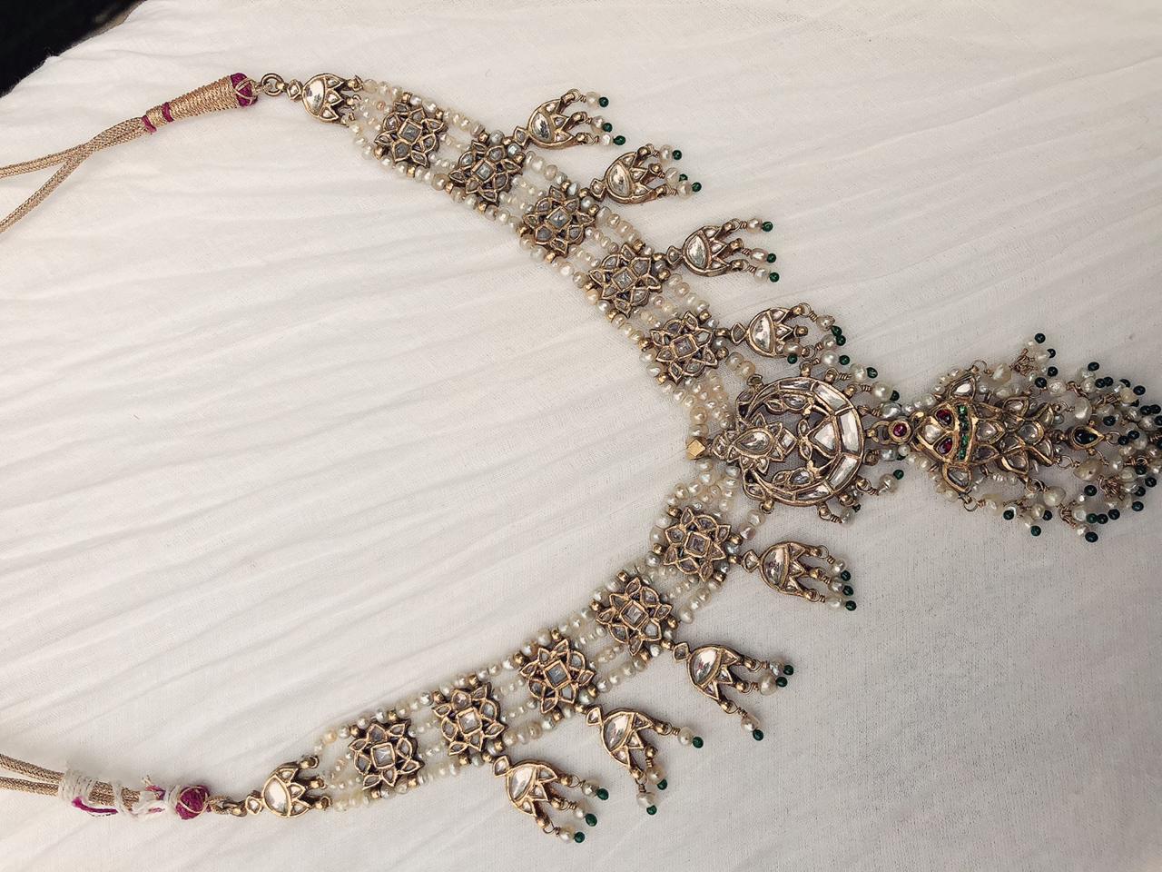 Antique Mughal Burmese Rubies Basra Pearl Collar Necklaces from a Private Collectors Vault