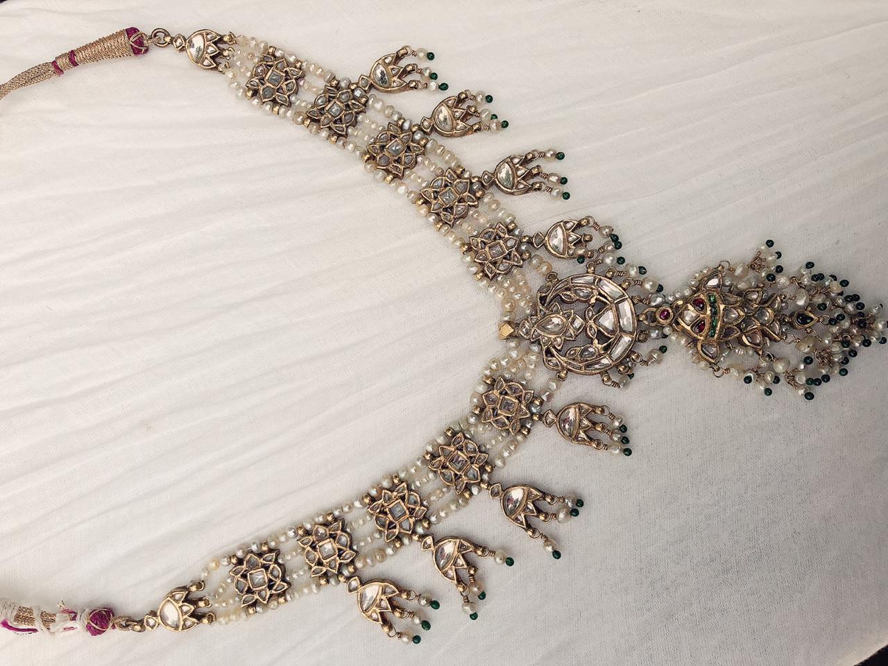 Antique Mughal Burmese Rubies Basra Pearl Collar Necklaces from a Private Collectors Vault