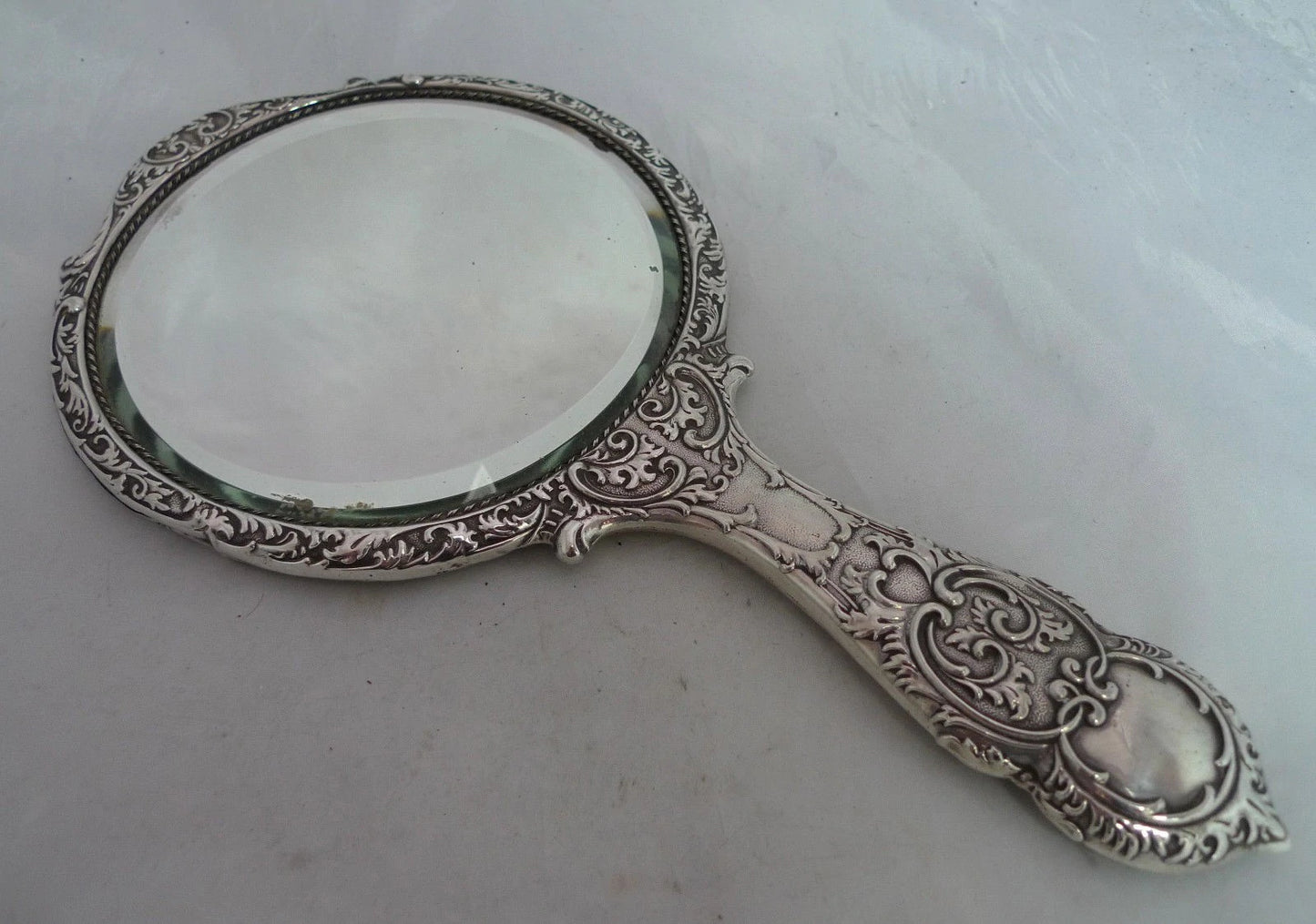 Antique Silver Hand Mirror William Huttons Birmingham 1904