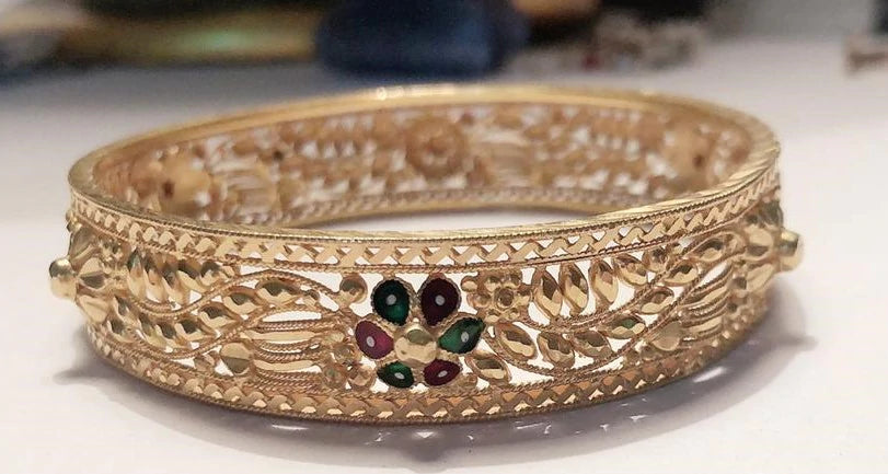 Indian Bridal Jewelry / Temple Jewelry Gold Bangle