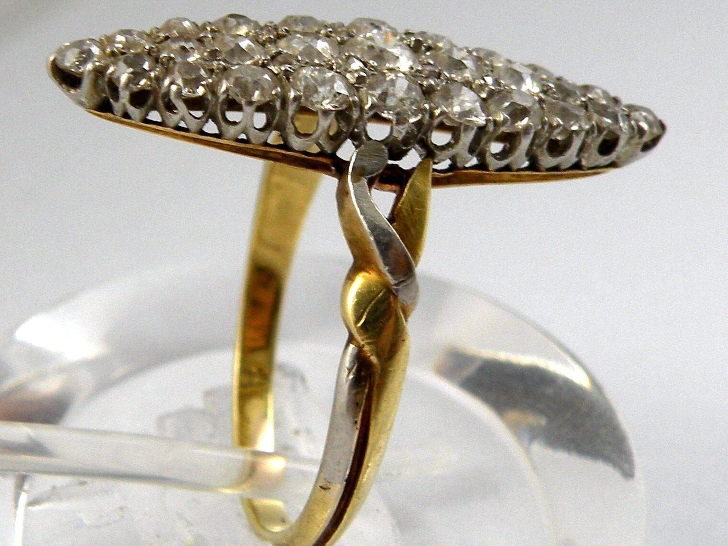 1.3ctw Estate Victorian 18K Gold and Platinum Diamond Ring