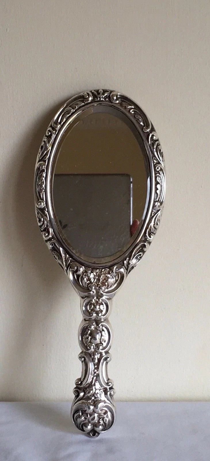 Antique Chester William Neale Hallmarked Sterling Solid Silver Mirror - Victorian