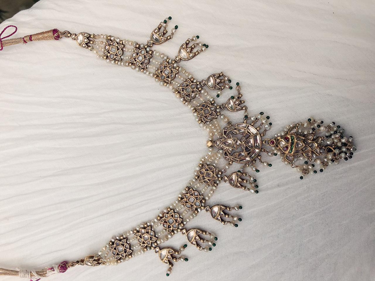 Antique Mughal Burmese Rubies Basra Pearl Collar Necklaces from a Private Collectors Vault