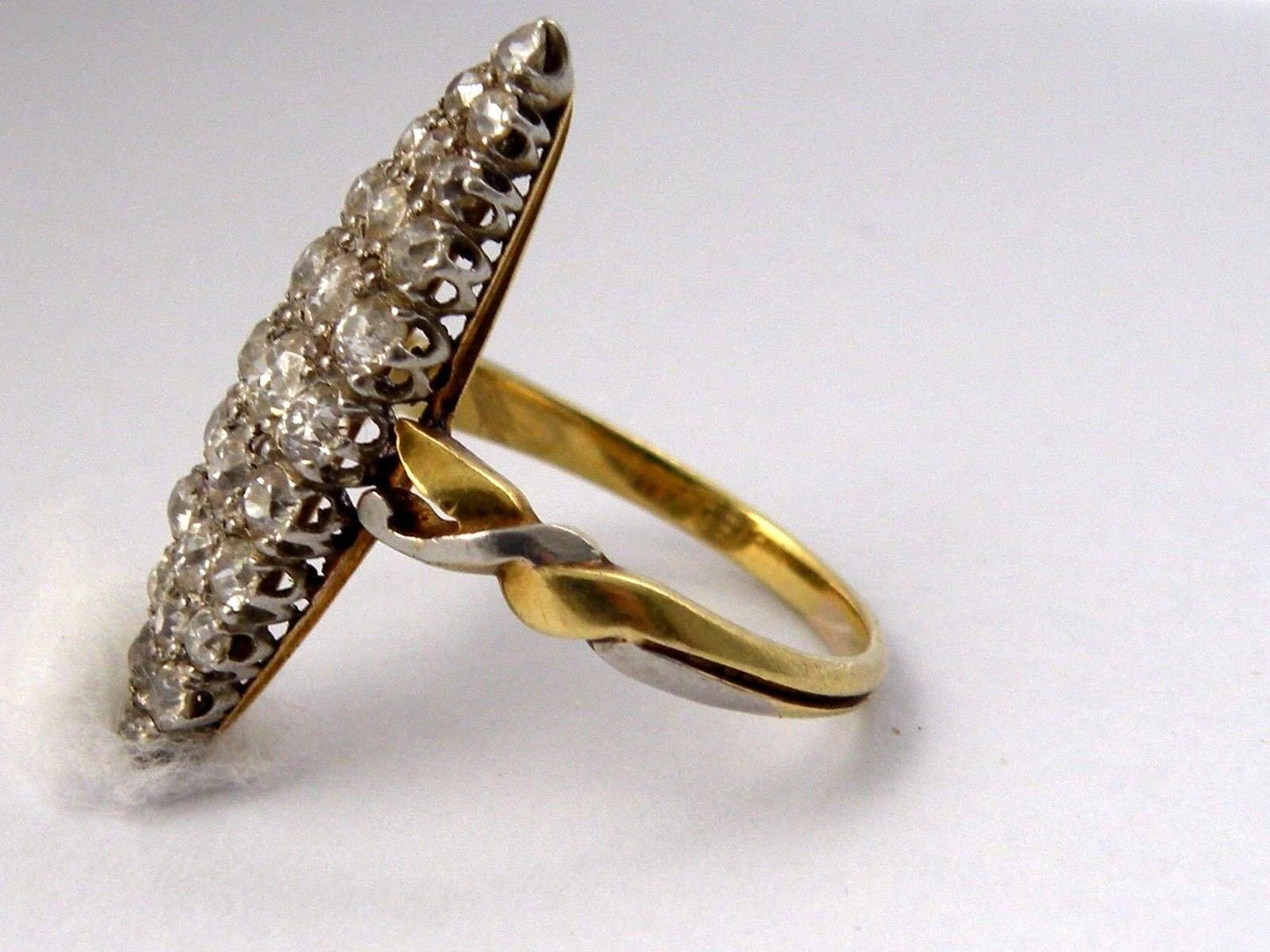 1.3ctw Estate Victorian 18K Gold and Platinum Diamond Ring