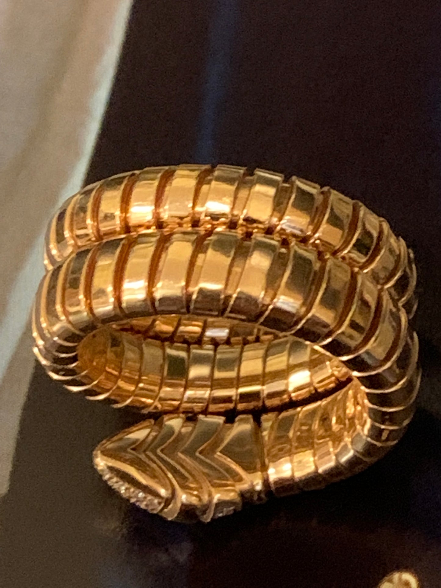 Bvlgari Serpenti Tubogas Diamond Gold Wrap Ring