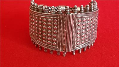 1930's Art Deco H/made Persian Asia Minor Sterling Silver Bracelet