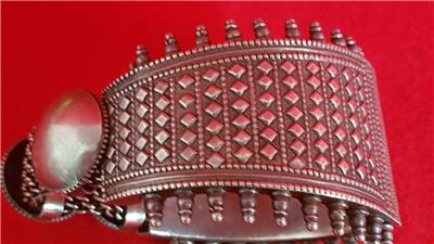 1930's Art Deco H/made Persian Asia Minor Sterling Silver Bracelet