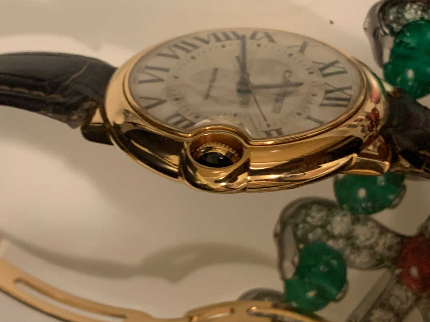 Ballon Bleu De Cartier Watch 42mm Automatic Movement Rose Gold Leather