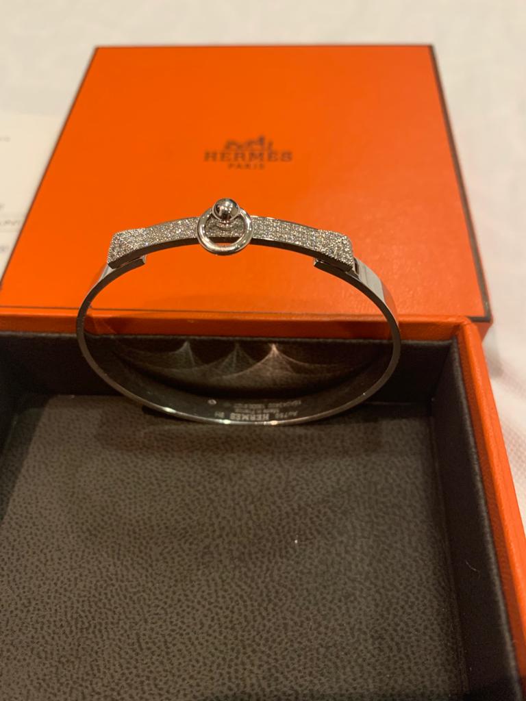 Hermes Collier De Chien 18KWhite Gold and Diamond Bracelet