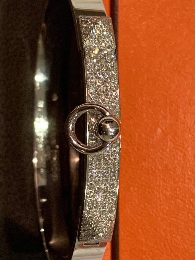 Hermes Collier De Chien 18KWhite Gold and Diamond Bracelet