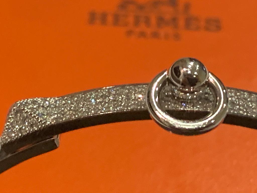 Hermes Collier De Chien 18KWhite Gold and Diamond Bracelet