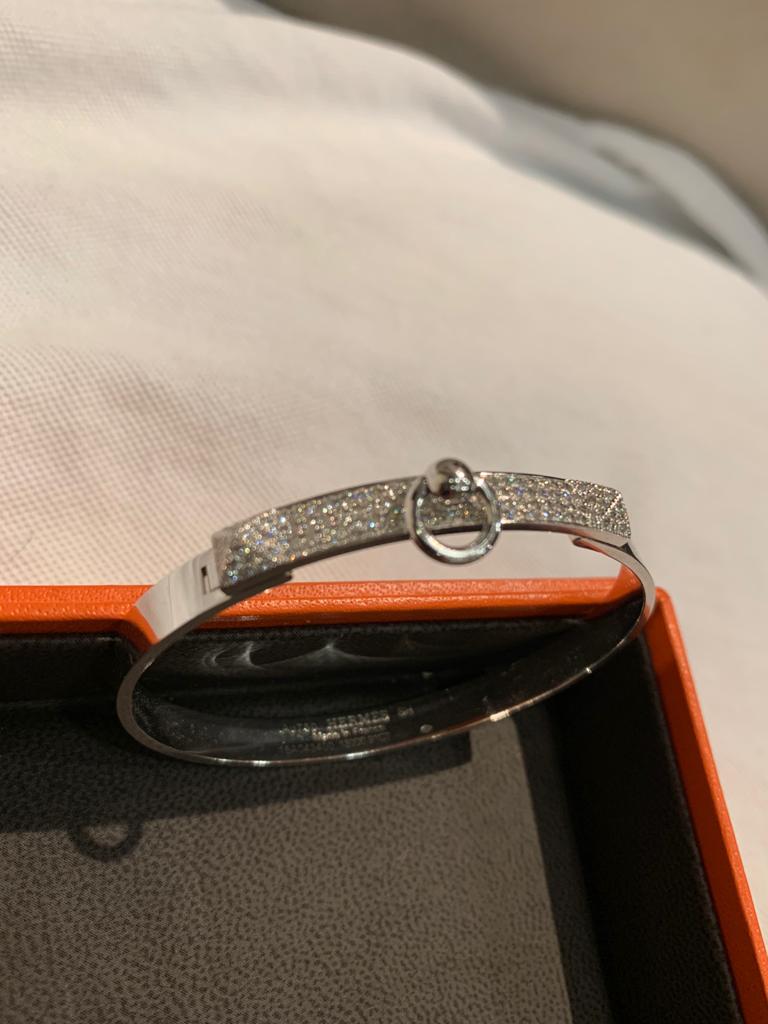 Hermes Collier De Chien 18KWhite Gold and Diamond Bracelet