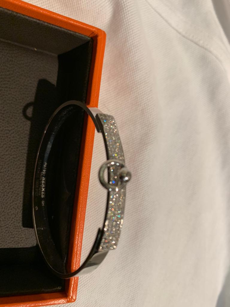 Hermes Collier De Chien 18KWhite Gold and Diamond Bracelet