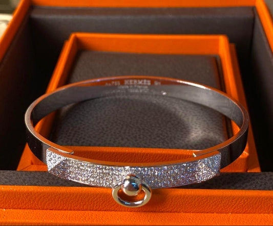 Hermes Collier De Chien 18KWhite Gold and Diamond Bracelet