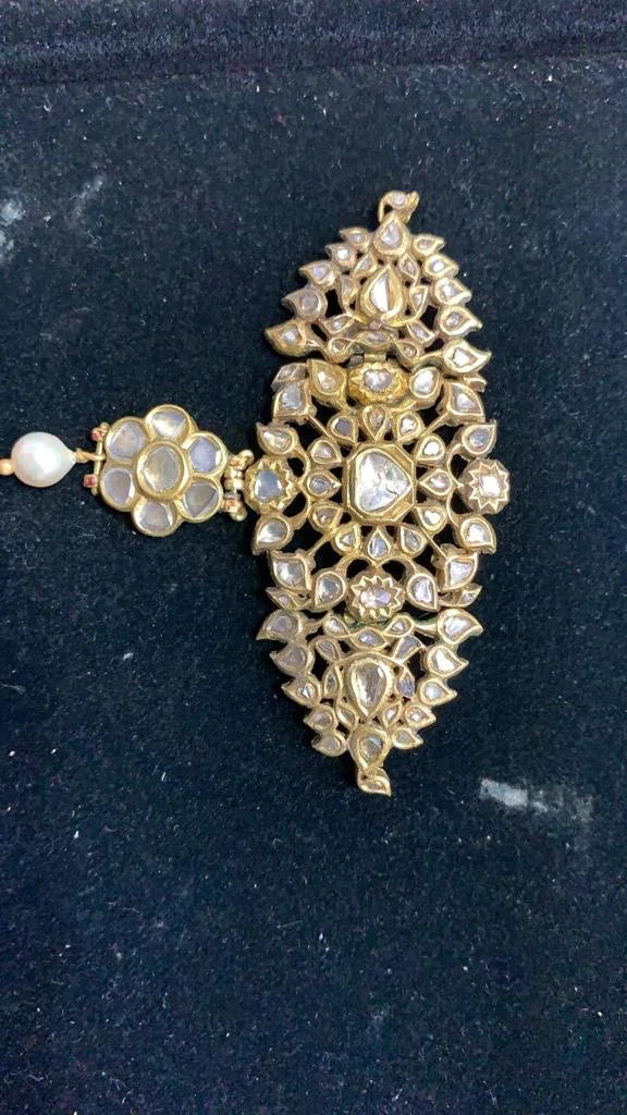 Antique Vintage Diamond Polki Pendant for Necklace