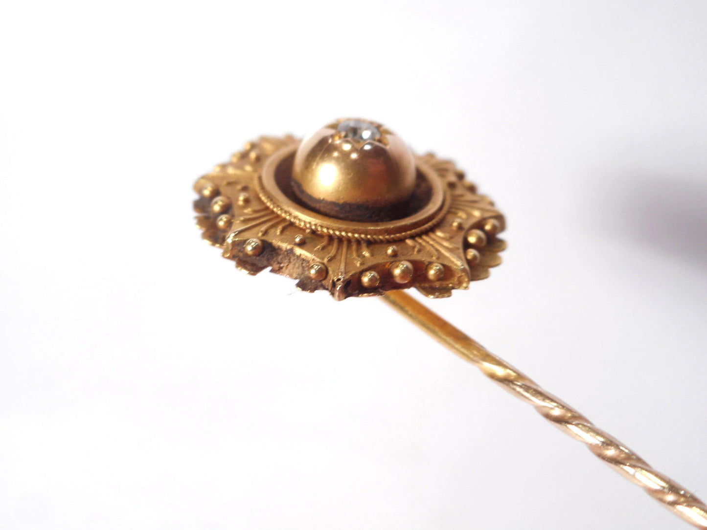 Victorian 15ct Gold Diamond Stickpin