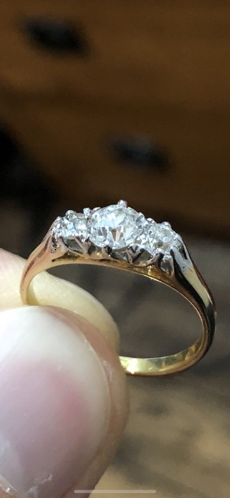 Antique Diamond Ring in 18CT Yellow Gold