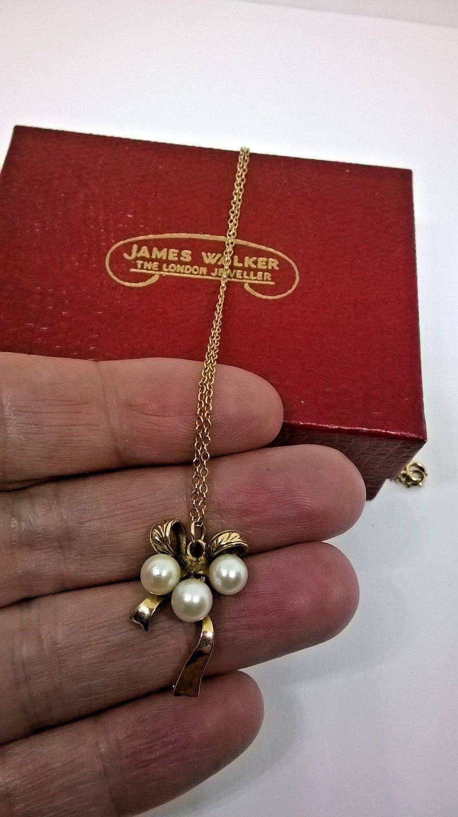 9ct Yellow Gold Antique Pearl Necklace