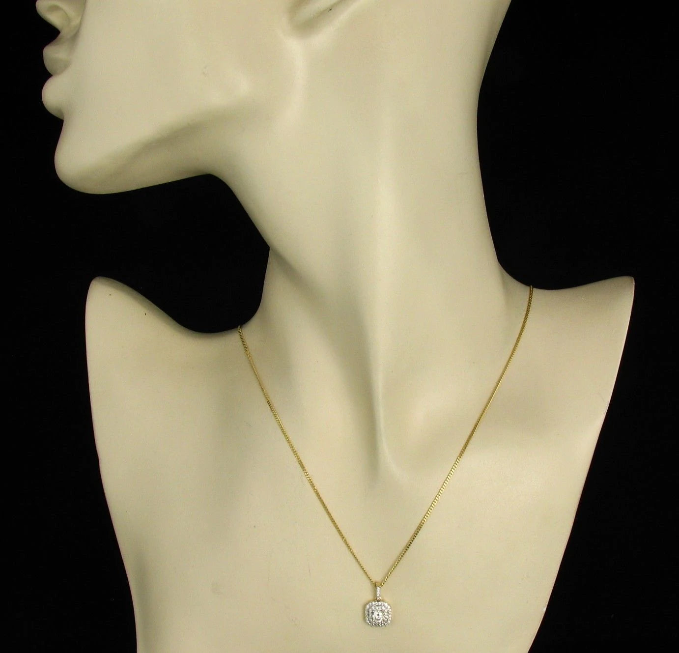 Gabriel & Co. signed Natural 1/2ctw Diamond Solid 14k Gold pendant necklace