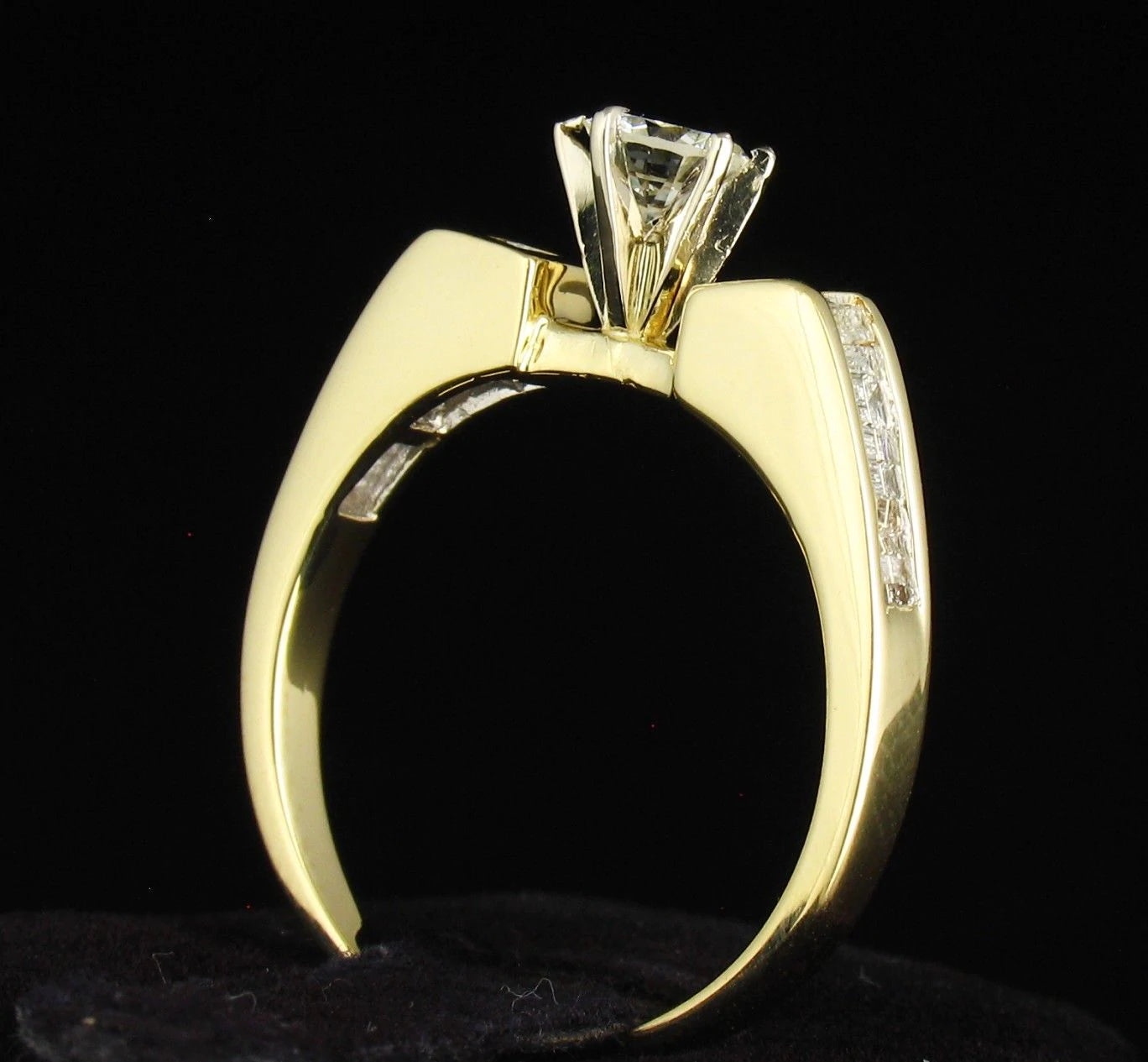 Vintage Estate Round Natural 1.0ct Diamond Solid 14k Yellow Gold Engagement Ring