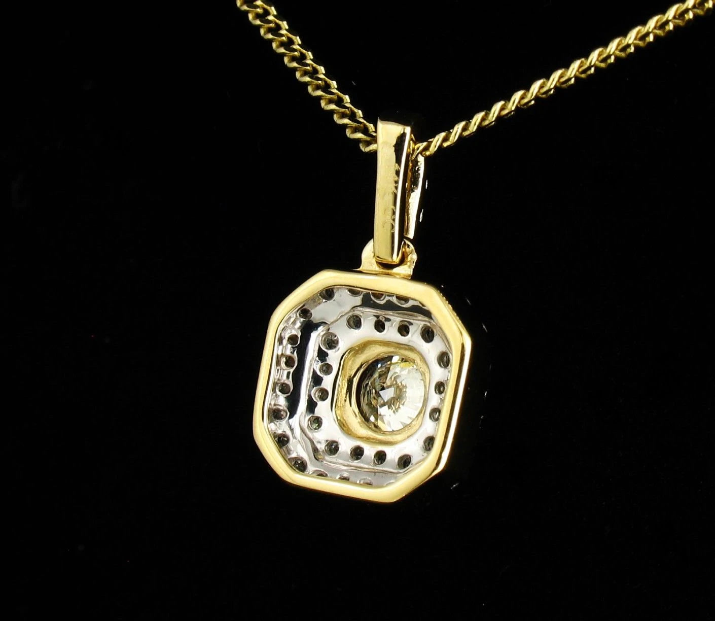 Gabriel & Co. signed Natural 1/2ctw Diamond Solid 14k Gold pendant necklace