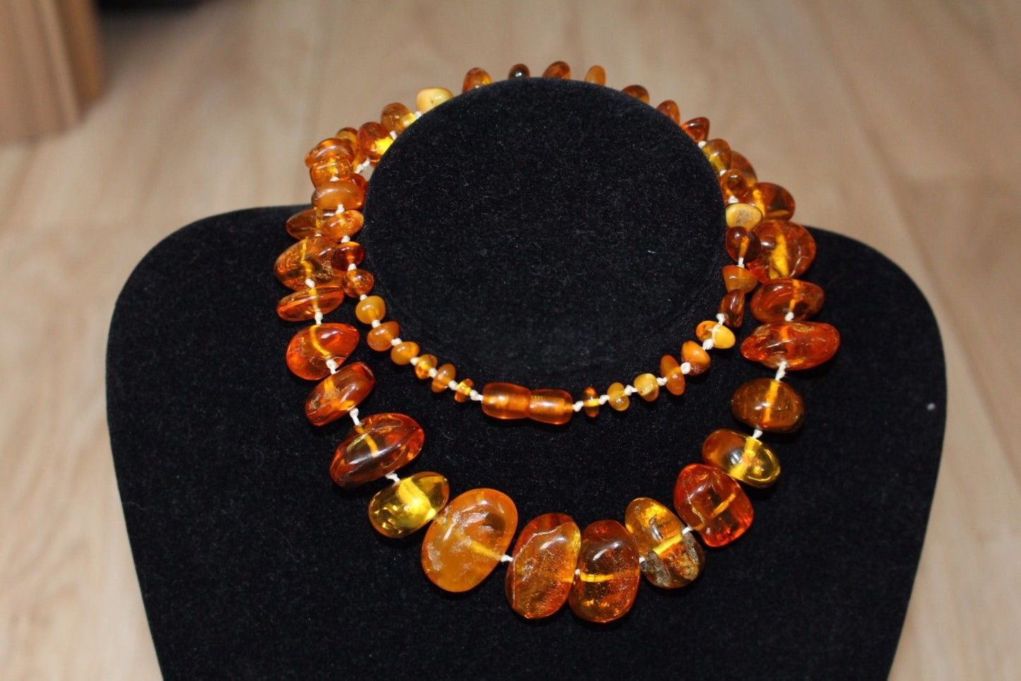 Natural Antique Baltic Amber Cognac Honey Necklace Beads