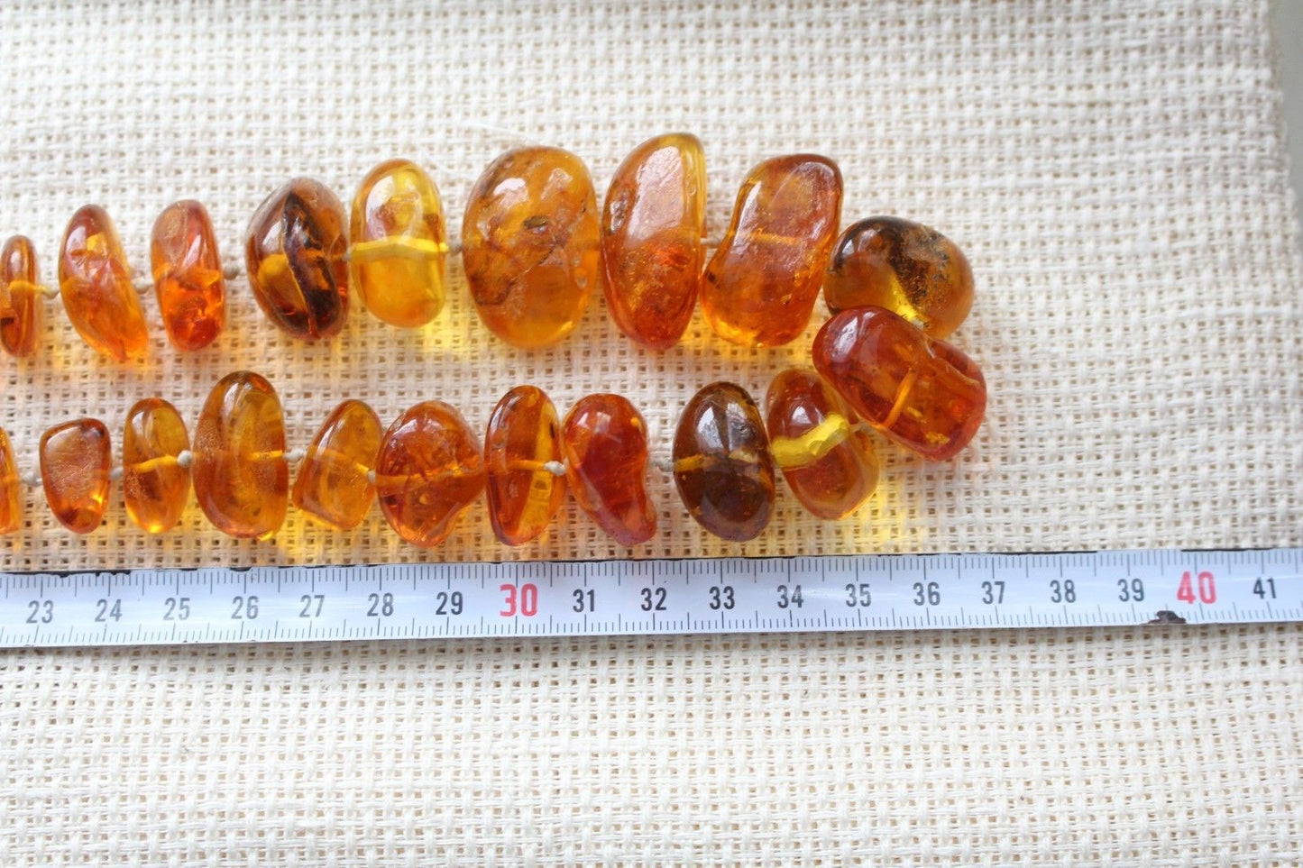 Natural Antique Baltic Amber Cognac Honey Necklace Beads