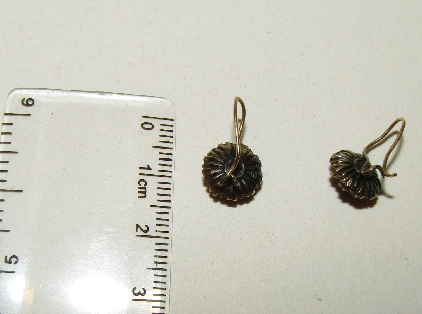 Victorian 9ct Gold Dormeuses Earrings with Royal Garnet Gems