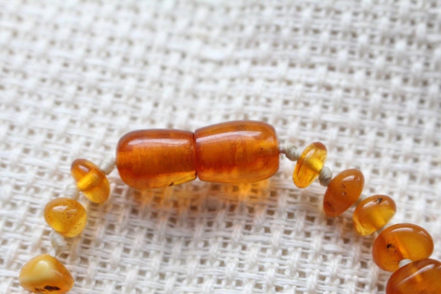 Natural Antique Baltic Amber Cognac Honey Necklace Beads